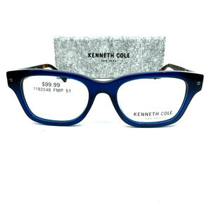 NEW Kenneth Cole Reaction KC0237-3-090-51 Blue Havana Eyeglasses H11970